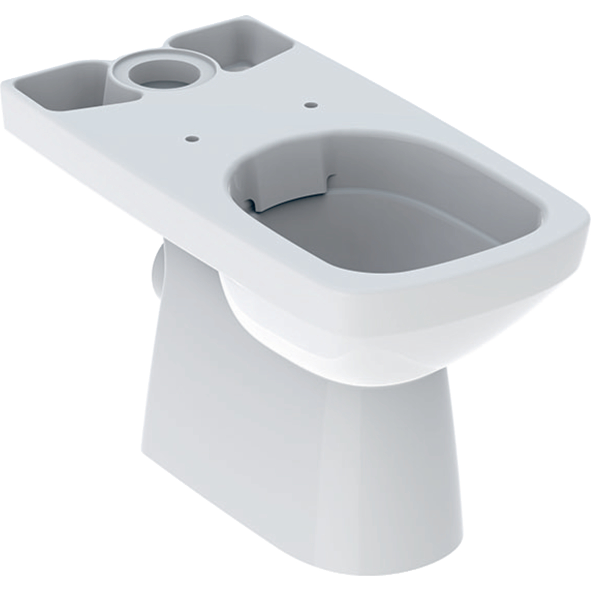 Geberit Selnova Square Stojąca miska WC do spłuczki nasadzanej, prostokątna, lejowa, wylot poziomy, częściowo ukryte mocowania, Rimfree, T=68cm 501.563.01.7