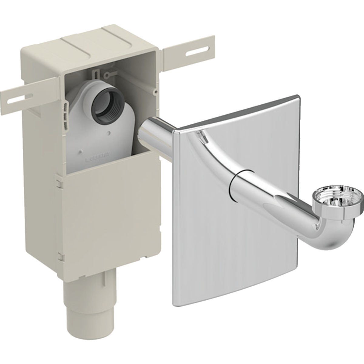 Geberit Zestaw syfonu podtynkowego do umywalki, wylot poziomy, d=50-56mm, G=1 1/4″, d1=32mm, chrom / błyszczący 151.120.21.1