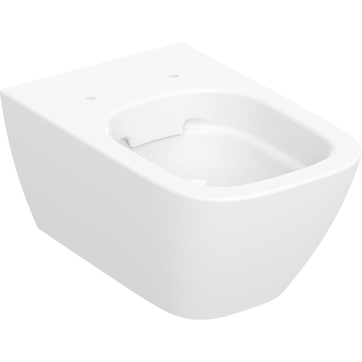 Geberit Smyle Wisząca miska WC , prostokątna, lejowa, ukryte mocowania, Rimfree, KeraTect 500.208.01.8