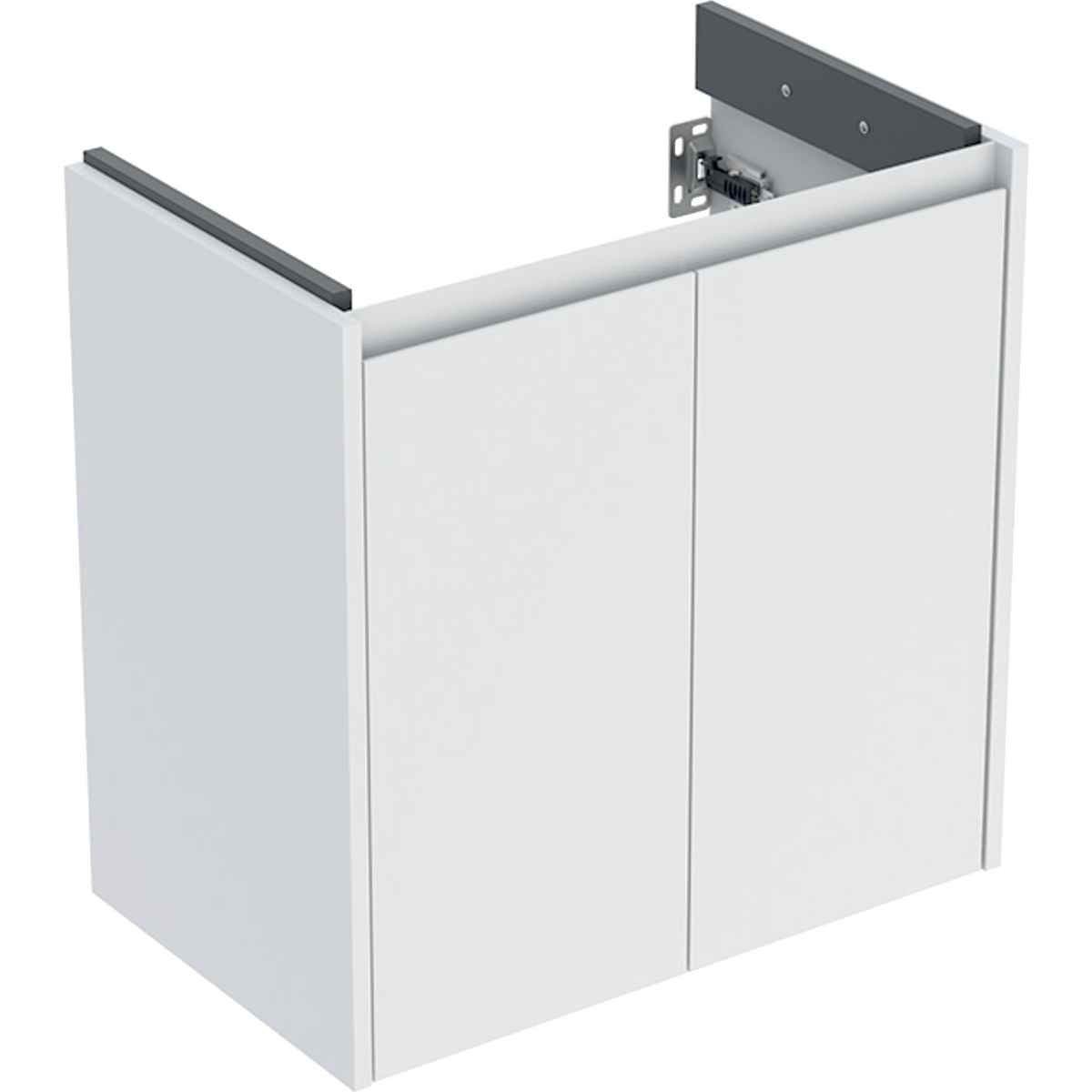 Geberit Selnova Compact szafka podumywalkowa 59,1x60,6x36,4cm, z dwojgiem drzwi, kolor biały, lakierowany jedwabny mat 504.075.00.1